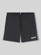 BOSS Badehose mit Paspelnaht in Kontrastfarbe Modell STARFISH' in Blac...
