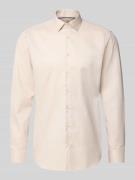 Jake*s Regular Fit Business Hemd aus Baumwolle mit Kentkragen in Sand,...