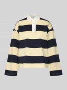 JAKE*S STUDIO WOMAN Longsleeve mit Polokragen in Hellgelb, Größe L