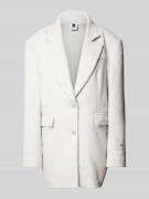 Karo Kauer Blazer mit Pattentaschen in Hellgrau, Größe S