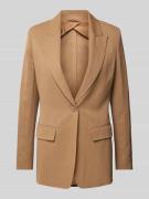Max Mara Studio Leicht taillierter Blazer aus Viskose-Leinen-Mix Model...