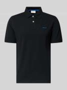 Gant Regular Fit Poloshirt mit Logo-Stitching in Black, Größe 4XL