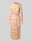 ARMANI EXCHANGE Midikleid mit Bindegürtel in Rosa, Größe 36