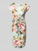 Swing Knielanges Cocktailkleid mit Knotendetail in Hellgruen, Größe 46