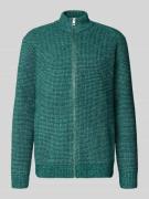 Tom Tailor Regular Fit Strickjacke mit Woll-Anteil in Dunkelgruen, Grö...