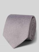 OLYMP Seidenkrawatte aus reiner Seide mit Logo-Patch (6,5 cm) in Silbe...