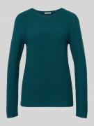 Tom Tailor Regular Fit Strickpullover aus reiner Baumwolle in Dunkelgr...