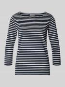 Tom Tailor Regular Fit 3/4-Shirt aus Baumwoll-Mix in Marine, Größe L