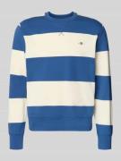 Gant Regular Fit Sweatshirt in Strick-Optik in Royal, Größe 4XL