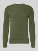 Casual Friday Slim Fit Pullover in Strick-Optik Modell 'Nordin' in Kha...