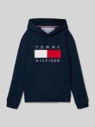 Tommy Hilfiger Teens Regular Fit Hoodie aus reiner Baumwolle in Marine...