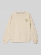 Mango Oversized Sweatshirt mit Motiv-Print Modell 'Portuset' in Sand, ...