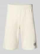 EA7 Emporio Armani Shorts mit elastischem Bund in Offwhite, Größe L