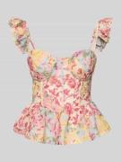 ADLYSH Blusenshirt mit rückseitigem Schnürverschluss und Schößchen in ...