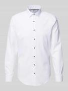 Jake*s Super Slim Fit Business-Hemd mit Kentkragen in Weiss, Größe 41/...