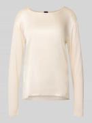 BOSS Regular Fit Langarmshirt aus Viskose und Seide-Mix in Offwhite, G...