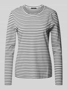 Windsor Regular Fit Longsleeve in Strick-Optik in Marine, Größe 34