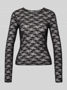 Review Langarmshirt aus Spitze in Black, Größe L