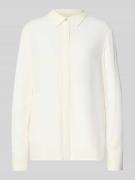 comma Relaxed Fit Hemdbluse aus reiner Viskose in Offwhite, Größe 34