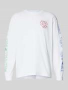 Edwin Longsleeve mit Label-Prints Modell 'EDWIN MUSIC CHANNEL' in Weis...