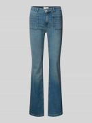 OPUS Flared Jeans mit Knopfverschluss in Jeansblau, Größe 34/32