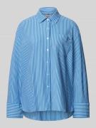 Tommy Hilfiger Oversized Langarmbluse aus Baumwoll-Mix in Hellblau, Gr...