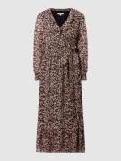 MICHAEL Michael Kors Wickelkleid aus Chiffon Modell 'Dainty' in Dunkel...
