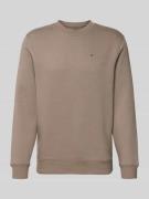 Tommy Jeans Regular Fit Sweatshirt aus Baumwoll-Mix in Beige, Größe L