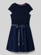 G.O.L. Regular Fit Kleid mit Pailettenbesatz in Marine, Größe 140