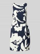 Vera Mont Knielanges Cocktailkleid in Wickel-Optik in Dunkelblau, Größ...