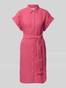 Marc O'Polo Tailliertes Freizeitkleid aus reinem Leinen in Pink, Größe...