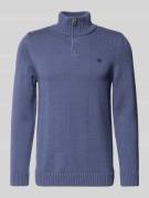 Superdry Slim Fit Pullover in Strick-Optik in Marine, Größe L