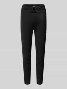 LIU JO SPORT Slim Fit Leggins mit Raffungen in Black, Größe L