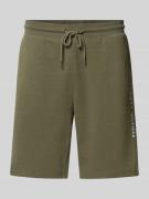 Tommy Hilfiger Relaxed Fit Sweatshorts aus Baumwoll-Mix in Khaki, Größ...