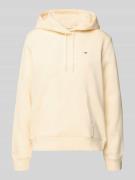 Tommy Jeans Regular Fit Hoodie aus Baumwoll-Mix in GELB, Größe L