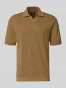 MCNEAL Regular Fit Poloshirt mit gerippten Abschlüssen in Hellbraun, G...