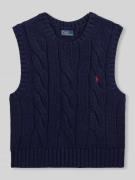 Polo Ralph Lauren Pullunder mit Label-Stitching in Marine, Größe L