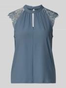 Vero Moda Regular Fit Blusentop mit Spitze Modell 'MILLA' in Bleu, Grö...