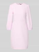 Marc Cain Knielanges Kleid mit Rundhalsausschnitt und 3/4-Arm in Pink,...