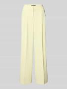 Marc Cain Wide Fit Stoffhose mit Bügelfalten in Hellgelb, Größe 34