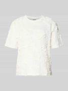 JAKE*S STUDIO WOMAN Blusenshirt mit floraler Zier-Applikation in Offwh...