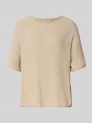 Marc O'Polo Boxy Fit Pullover aus Baumwoll-Mix-Frottee in Beige, Größe...