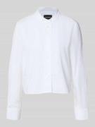 Emporio Armani Regular Fit Hemdbluse aus reiner Baumwolle in Weiss, Gr...