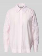 Copenhagen Muse Relaxed Fit Bluse mit Spitze und verdeckter Knopfleist...