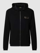 EA7 Emporio Armani Sweatjacke im fein strukturierten Design in Black, ...
