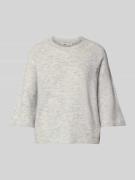 Only Oversized Strickpullover mit 3/4-Arm Modell 'SIMONI' in Hellgrau ...