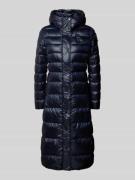 Blauer Usa Steppmantel mit Kapuze in Marine, Größe XS