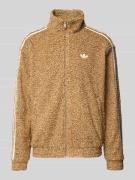 adidas Originals Sweatjacke mit Stehkragen in Beige, Größe S