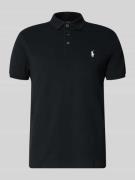 Polo Ralph Lauren Slim Fit Poloshirt aus Baumwoll-Mix in Black, Größe ...