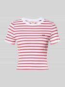 Levi's® T-Shirt in Ripp-Optik mit Label-Stitching in Rot, Größe L